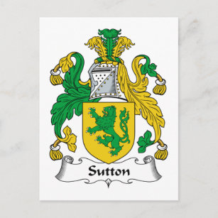 Sutton Familienwappen Postkarte