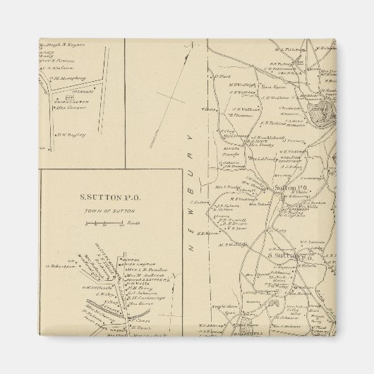 Sutton, Merrimack Co Magnet (Vorne)
