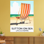 Sutton on Sea Seaside Reiseplakat. Leinwanddruck (Insitu (Wohnzimmer))