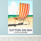 Sutton on Sea Seaside Reiseplakat. Leinwanddruck (Insitu (Holzboden))