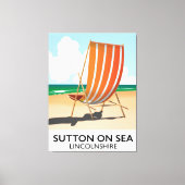 Sutton on Sea Seaside Reiseplakat. Leinwanddruck (Vorderseite)