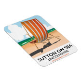 Sutton on Sea Seaside Reiseplakat. Magnet (Rechte Seite)