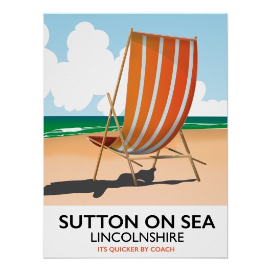 Sutton on Sea Seaside Reiseplakat. Poster (Vorderseite)