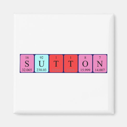 Sutton Periodenmagnet Magnet (Vorne)