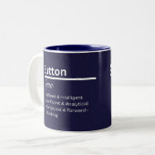 Sutton Personalized Name Coffee Mug Zweifarbige Tasse (Vorderseite Links)