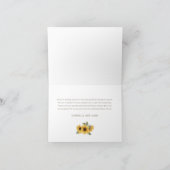 SUTTON Sonnenblume Vielen Dank Karte (Innenseite)