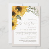 SUTTON Sonnenblumen Brautparty Einladung (Vorderseite)