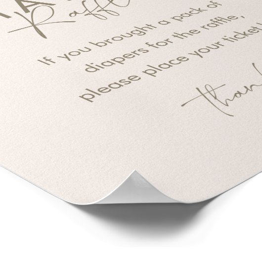 SUTTON Sonnenblumen Windeln Raffel-Zeichen Poster (Ecke)