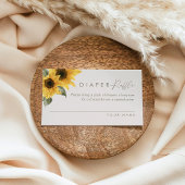 SUTTON Sonnenblumen-Windeln-Raffle-Ticket (Set von Visitenkarte