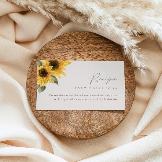 SUTTON Sonnenblumenrezeptkarte (Set von 100) Visitenkarte