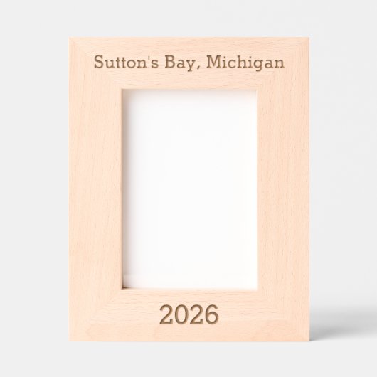 Sutton's Bay Michigan - Laser Gravur Rahmen (Vorderseite)