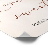 Sutumn Blume Boho Marigold Liebe ist Sweet Sign Poster (Ecke)