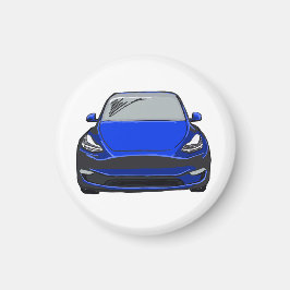 SUV-Fahrzeug mit blauer elektrischer Energie Zeich Magnet