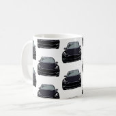 SUV-Fahrzeug mit schwarzem Elektroantrieb Kaffeetasse (Vorderseite Links)