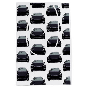 SUV-Fahrzeug mit schwarzem Elektroantrieb Mittlere Geschenktüte