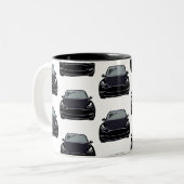 SUV-Fahrzeug mit schwarzem Elektroantrieb Zweifarbige Tasse (Vorderseite Links)