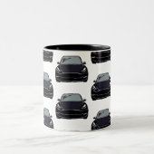 SUV-Fahrzeug mit schwarzem Elektroantrieb Zweifarbige Tasse (Mittel)