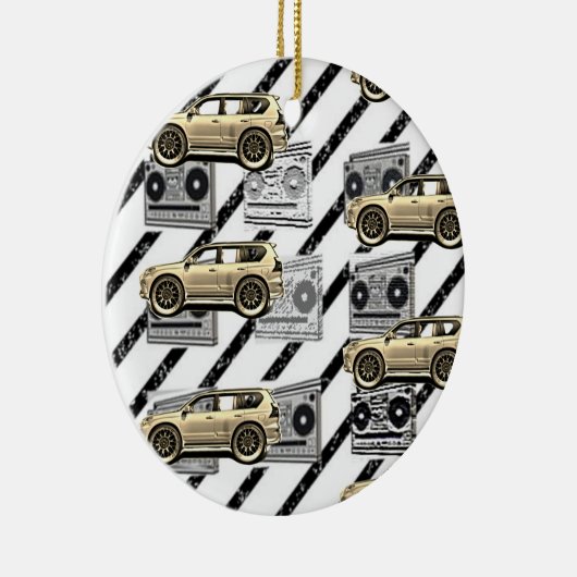 SUV HOLIDAY KERAMIK ORNAMENT (Rechts)