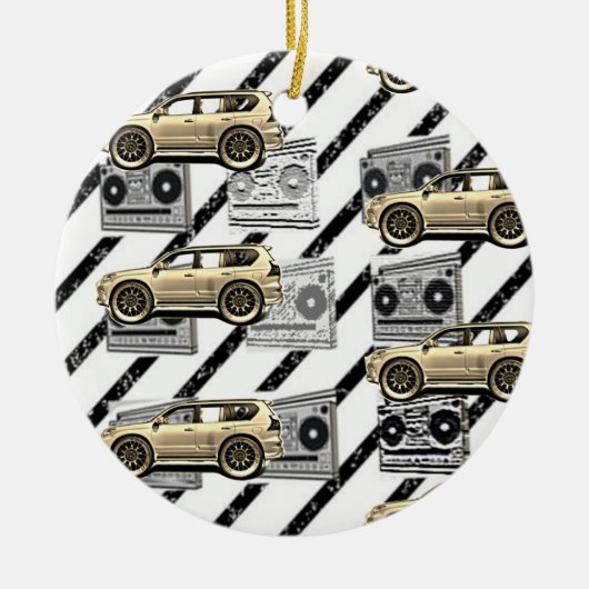 SUV HOLIDAY KERAMIK ORNAMENT (Vorne)