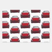 SUV-Wagen mit rotem, schwarzem und blauem Strom Geschenkpapier Set (Vorderseite 3)