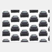 SUV-Wagen mit rotem, schwarzem und blauem Strom Geschenkpapier Set (Vorderseite)