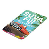 Suva, Fidschi Vintages Urlaubsposter Magnet (Linke Seite)