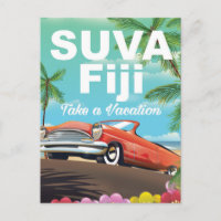 Suva, Fidschi Vintages Urlaubsposter