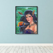 Suvarna mermaid art by Renee L. Lavoie Leinwanddruck (Insitu (Holzboden))