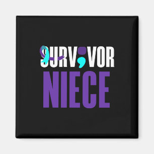 Suvivor Niece Support Suizidprävention Bewusstsein Magnet