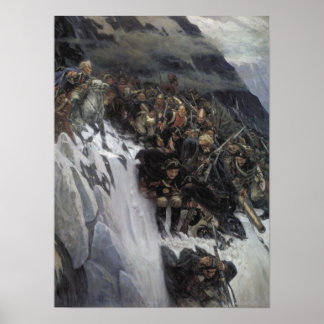Suvorov durch die Alpen Poster
