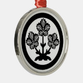 Suwa paper mulberry leaf silbernes ornament (Rechts)