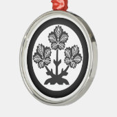 Suwa paper mulberry leaf silbernes ornament (Links)