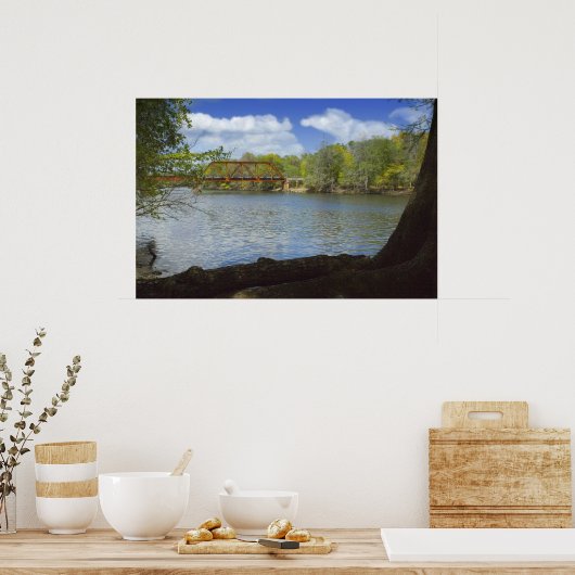 Suwannee River Railroad Trestle Print Poster (Küche)