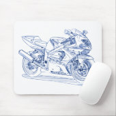 Suz GSXR750 2000-03 Mousepad (Mit Mouse)