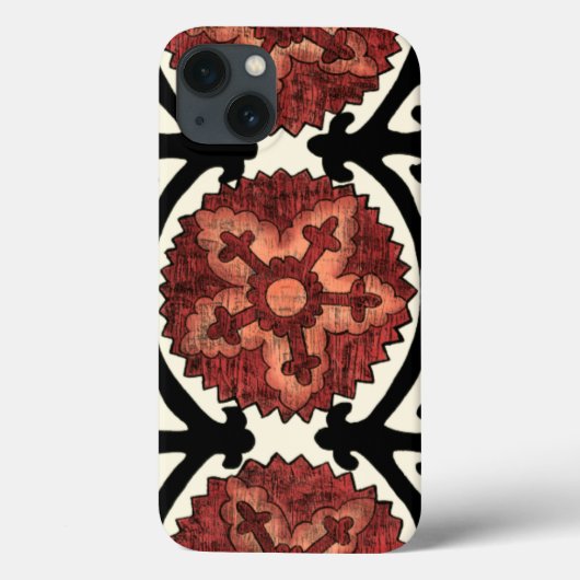 Suzani Art-dekoratives Blumenmuster Case-Mate iPhone Hülle (Rückseite)