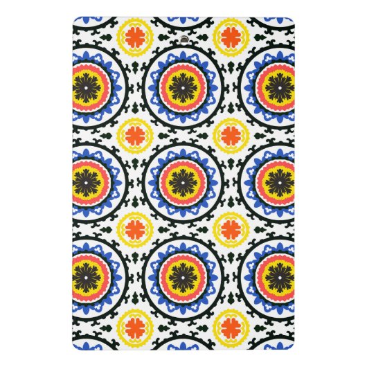 Suzani Muster Mini Klemmbrett (Rückseite)