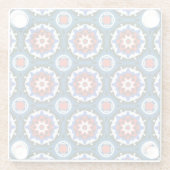 Suzani-Muster mit feinem Dekor Glasuntersetzer (Rückseite)