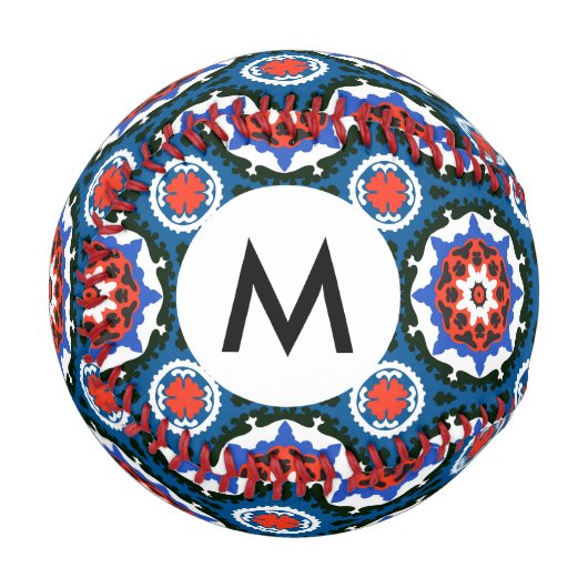 Suzani Muster mit feinem Ornament Baseball (Vorderseite Links)