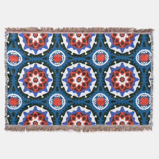 Suzani Muster mit mutiger Verzierung Decke (Vorderseite)