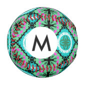 Suzani Muster mit usbekischen und kasachischen Mot Baseball (Vorderseite Links)