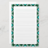 Suzani Muster mit usbekischen und kasachischen Mot Briefpapier (Vorne/Hinten)