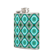 Suzani Muster mit usbekischen und kasachischen Mot Flachmann (Links)