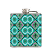 Suzani Muster mit usbekischen und kasachischen Mot Flachmann (Rückseite)