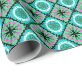 Suzani Muster mit usbekischen und kasachischen Mot Geschenkpapier (Rolleneckpunkt)