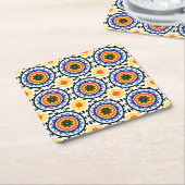 Suzani Muster Rechteckiger Pappuntersetzer (angewinkelt)