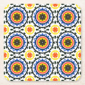 Suzani Muster Rechteckiger Pappuntersetzer (Vorderseite)