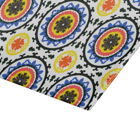 Suzani Muster Schneidebrett (Ecke)