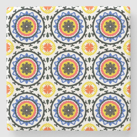 Suzani Muster Steinuntersetzer (Vorderseite)