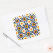 Suzani Pattern Quadratischer Aufkleber (Umschlag)