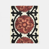 Suzani Style Decoration Blumenmuster Fleecedecke (Vorderseite)